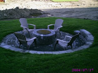 Retaining Wall Fire Pit